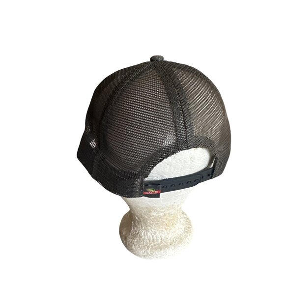 K-Products Gray & Black Mesh Snapback Trucker Hat With Wing Logo - Picture 3 of 6
